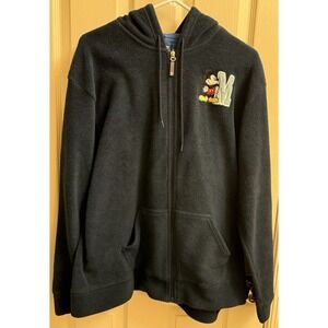 Mickey‎ Mouse Disney Embroidered Fleece Full-Zip Hoodie Unisex XL
